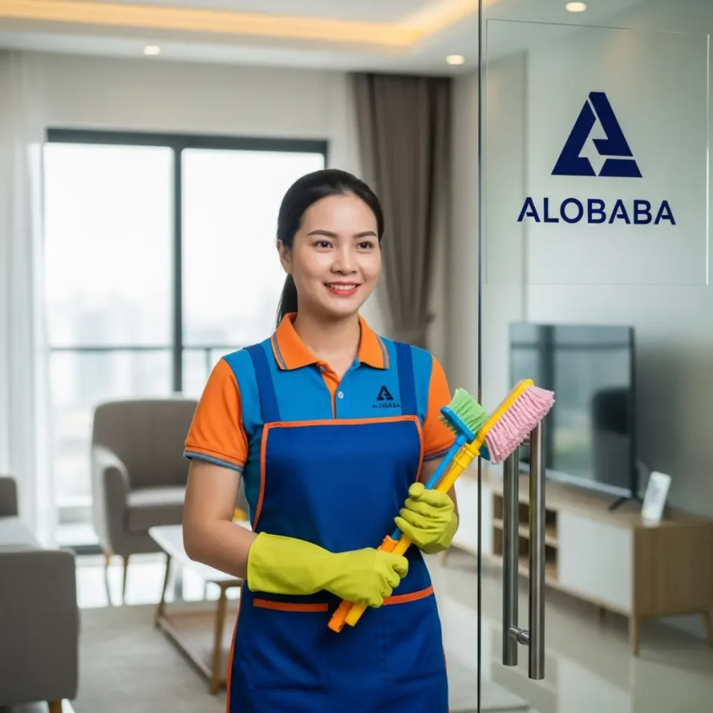 Nhân viên ALOBABA dọn nhà theo giờ chuyên nghiệp tại Hà Nội
