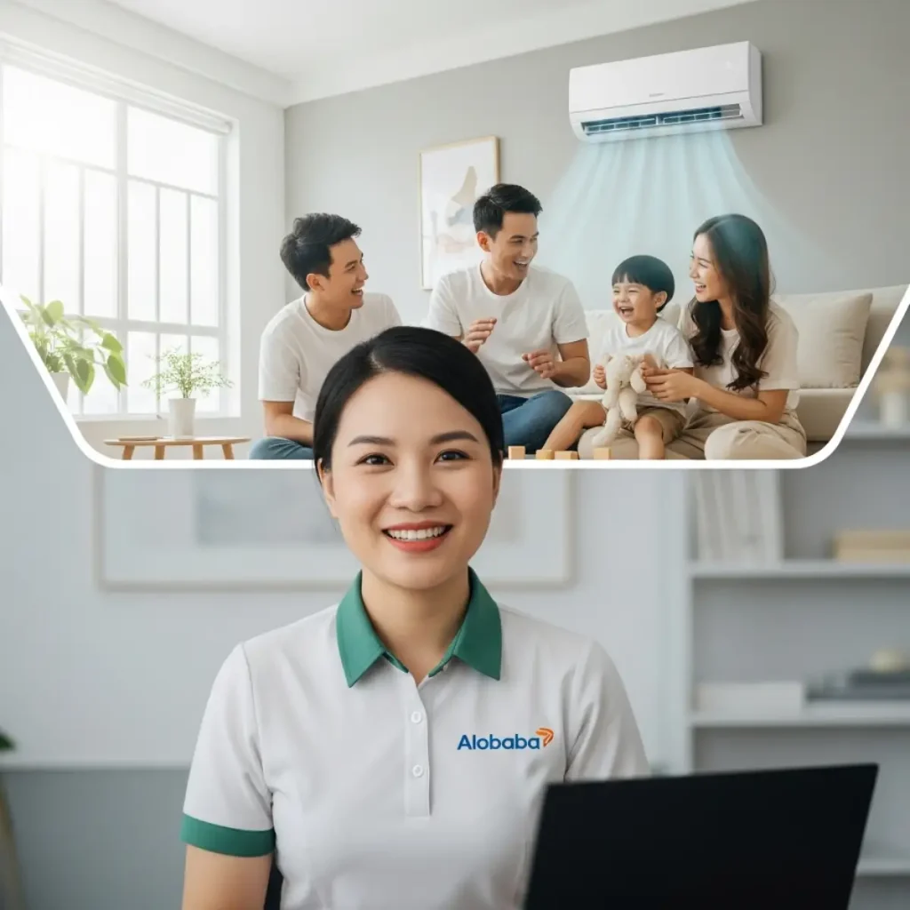 Gia đình hạnh phúc tận hưởng không gian sống trong lành sạch khuẩn