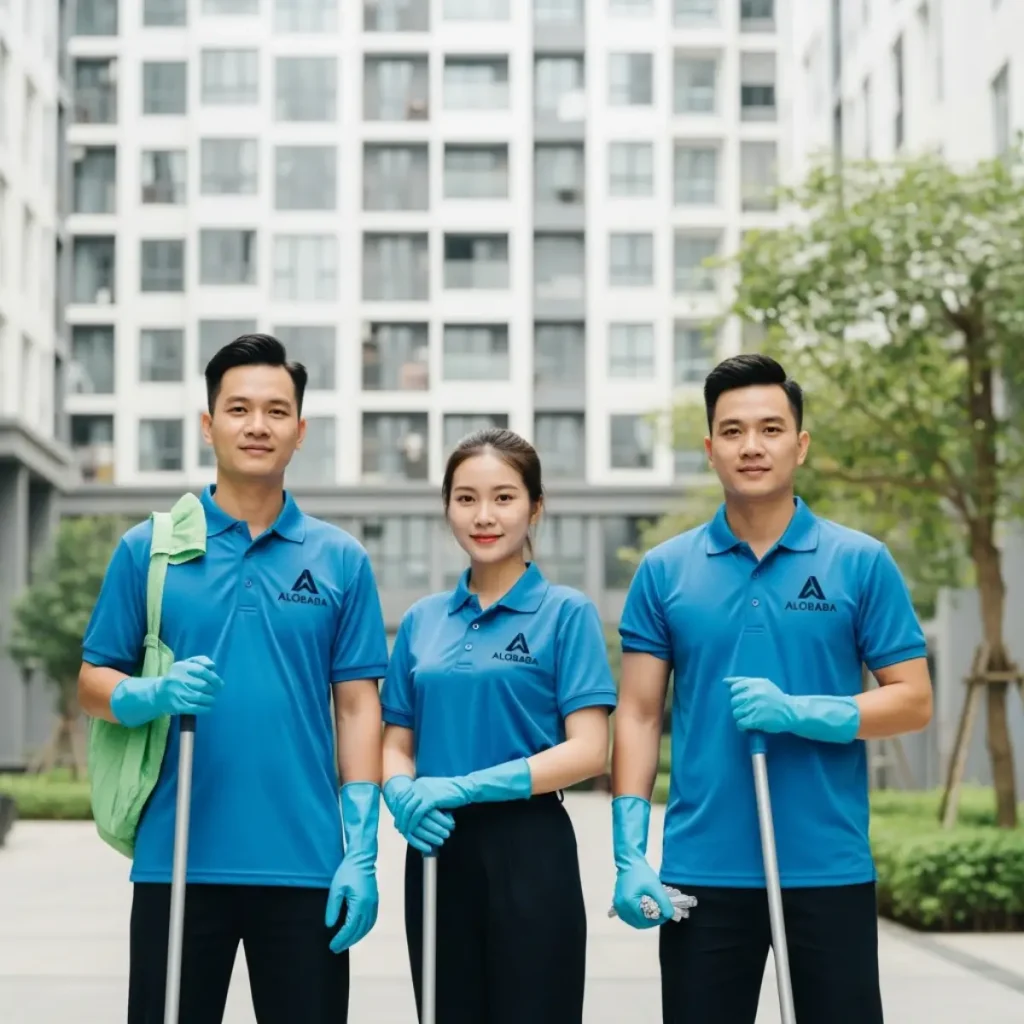 Dịch vụ vệ sinh chuyên nghiệp ALOBABA tại Đức Giang Long Biên cho nhà ở xã hội