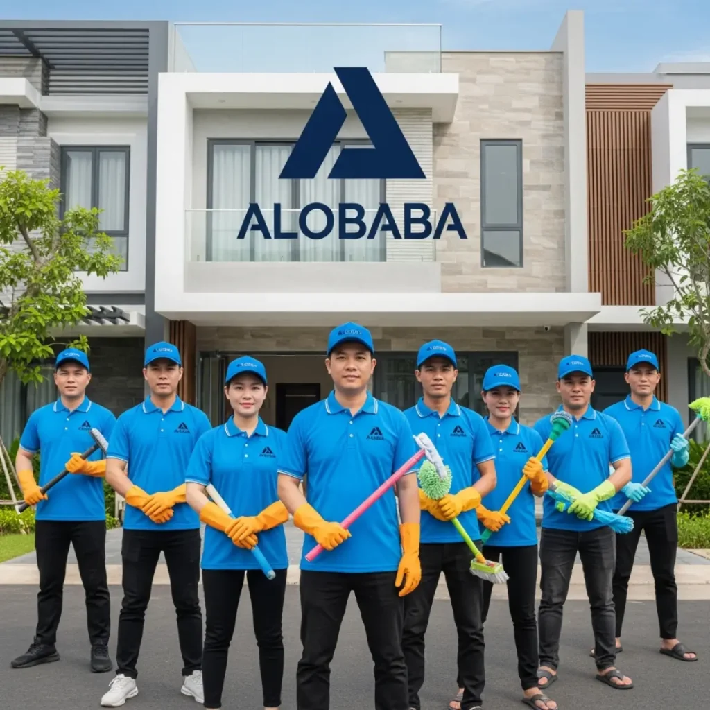 Dịch vụ vệ sinh chuyên nghiệp cho nhà phố và biệt thự tại Gia Thụy của ALOBABA