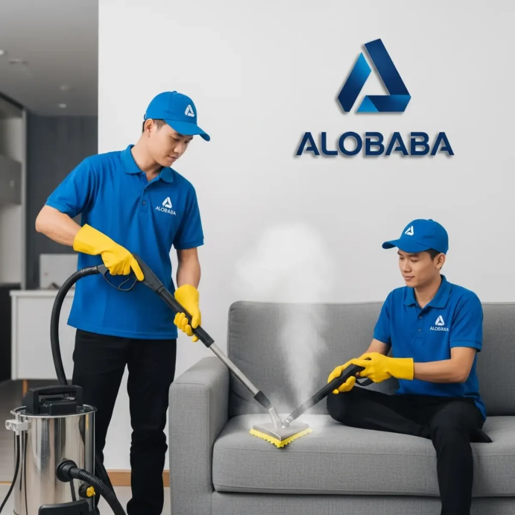 Dịch vụ giặt sofa bằng hơi nước nóng tại Thạch Bàn của ALOBABA