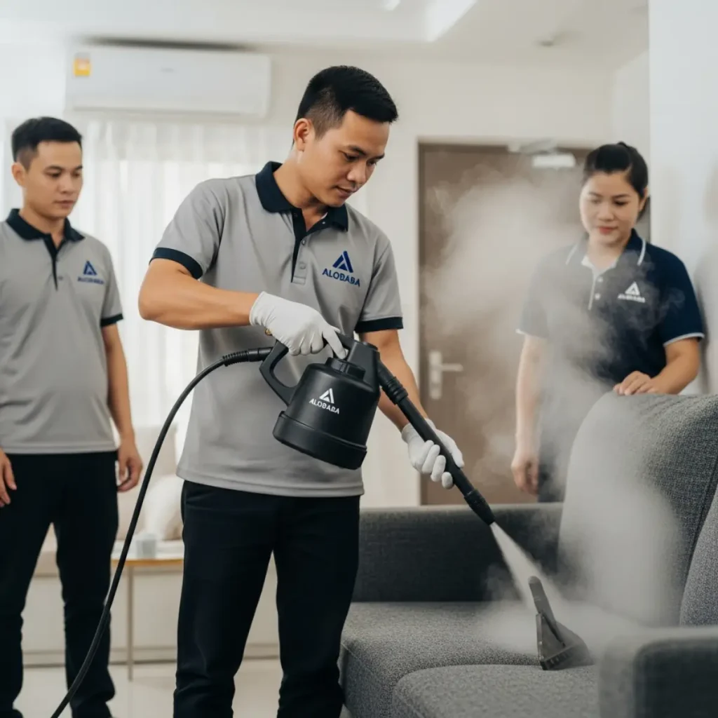 Dịch vụ giặt sofa chuyên sâu diệt khuẩn tại Bồ Đề Long Biên