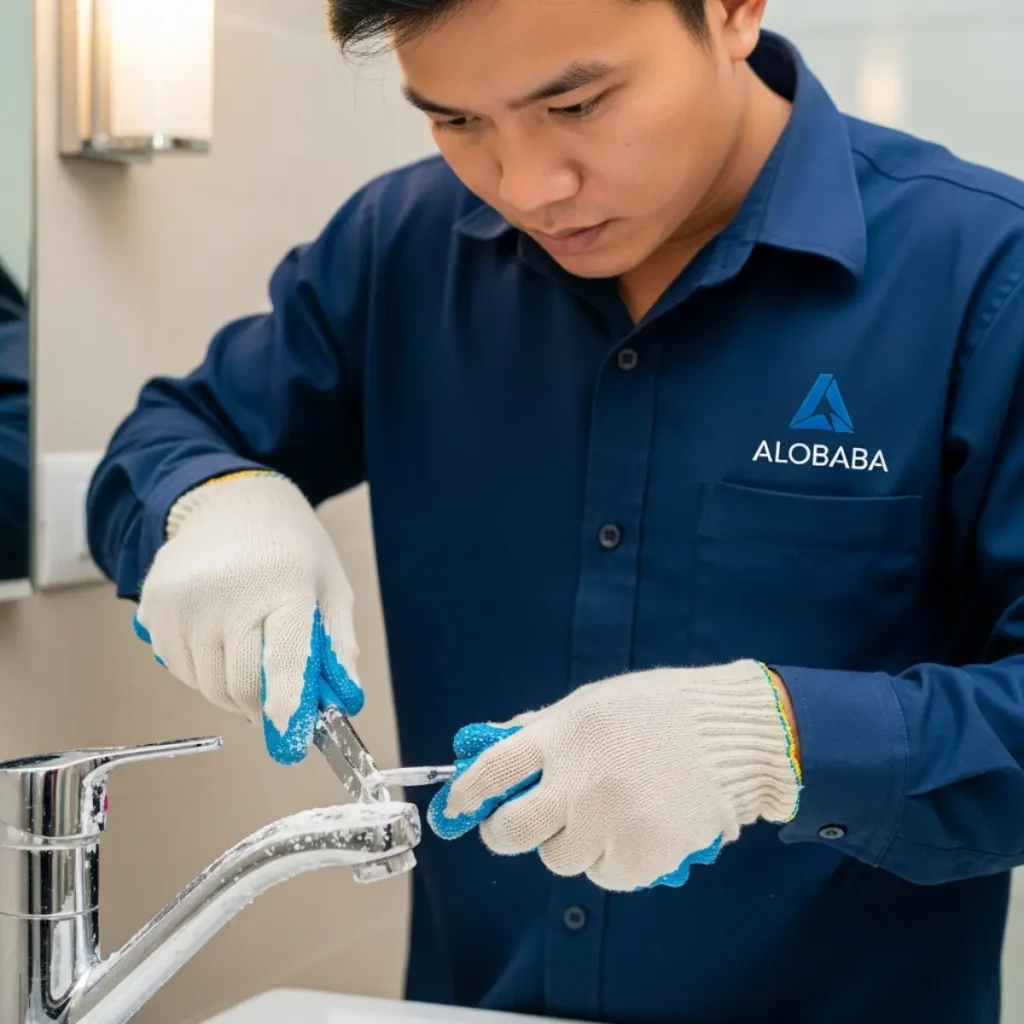Xử lý cặn canxi trên vòi sen và thiết bị vệ sinh cao cấp tại Long Biên